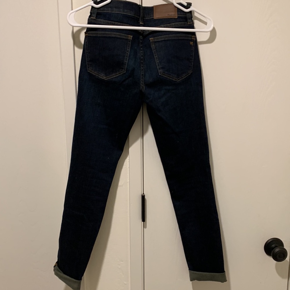 Skinny Skinny Madewell Jeans Dark Denim 5 pocket Jeans Excellent Condition Sz 24 - Picture 6 of 8